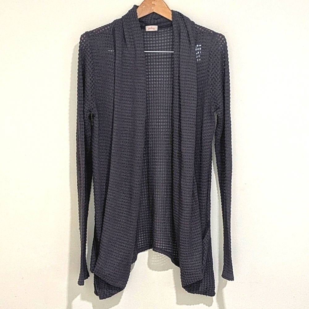 Pixley Grey Open-Front Sweater